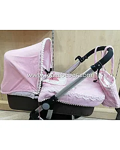 JUEGO PARA CAPAZO DE BUGABO 4 PIEZAS ROSA