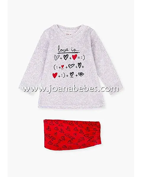 Losan pijama niña en tejido de terciopelo