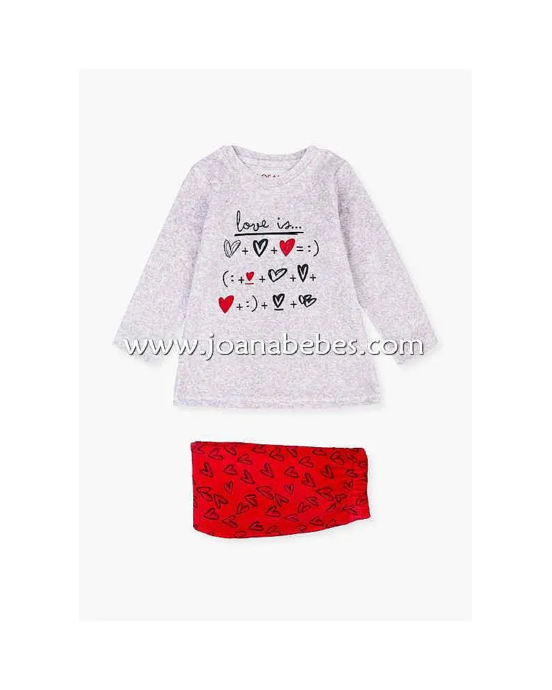 Losan pijama niña en tejido de terciopelo