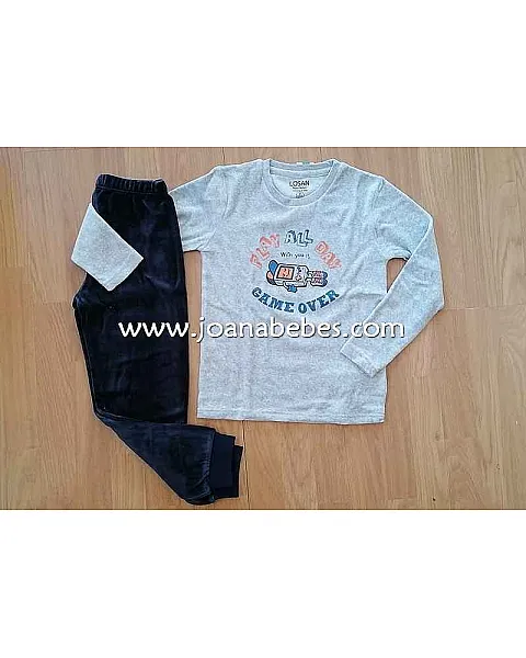 Losan pijama niño en tejido de terciopelo
