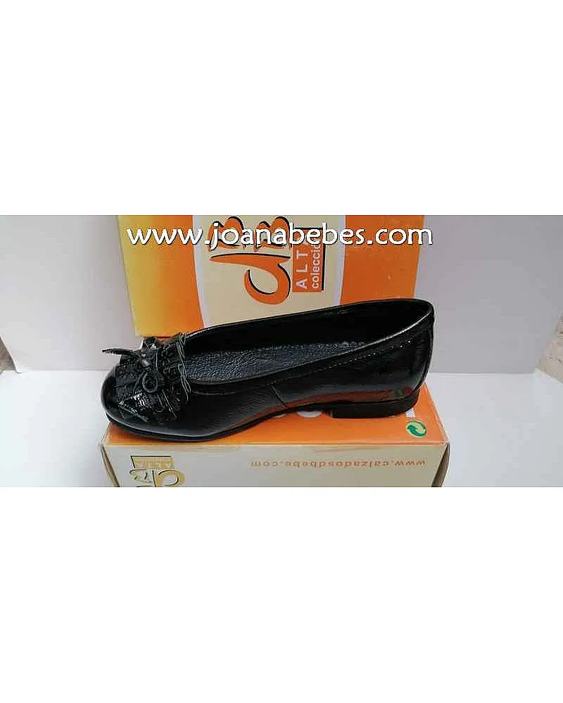 DBB Zapato charol arrugado negro (piel)