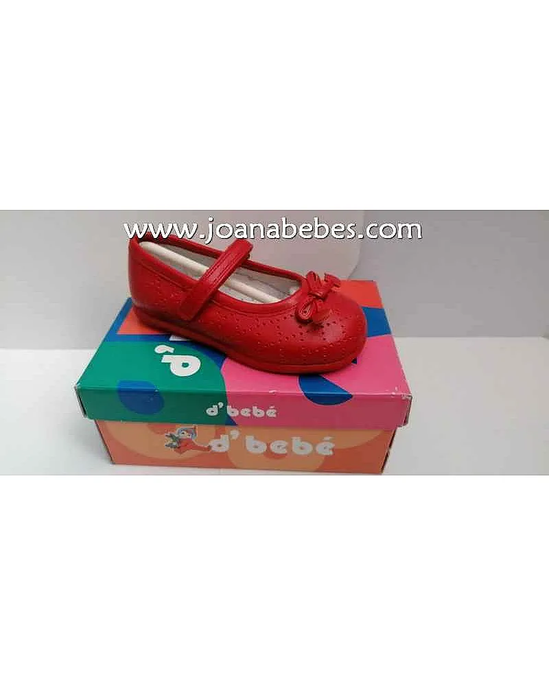 DBB Zapato bailarina con pulsera rojo (piel)