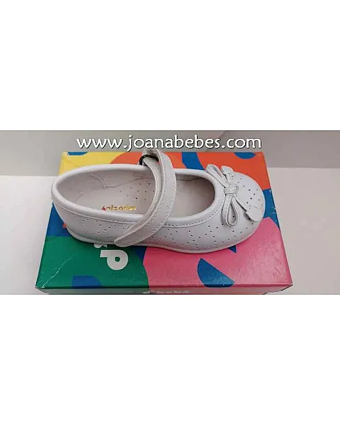 DBB Zapato bailarina con pulsera blanco (piel)