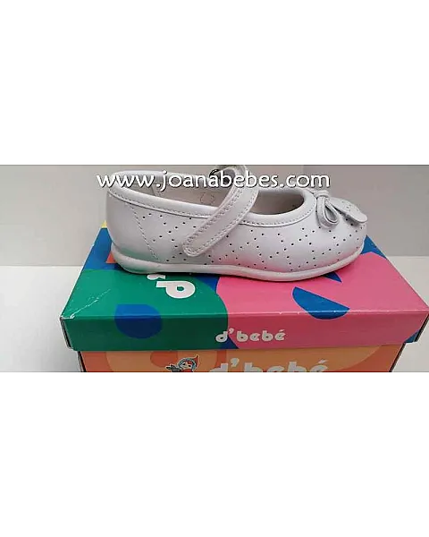 DBB Zapato bailarina con pulsera blanco (piel)