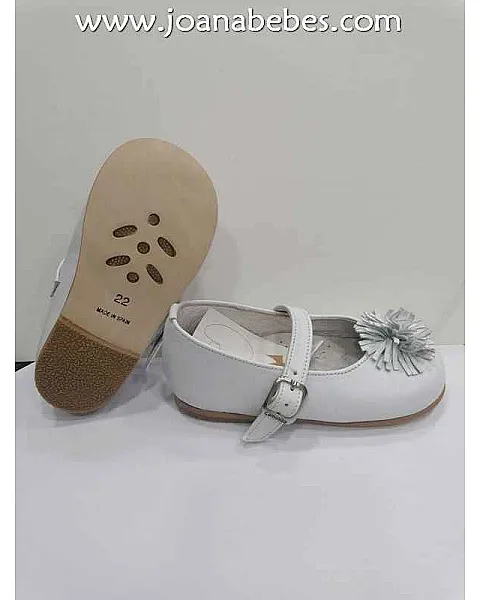 Caminito zapato pulsera blanco (piel)