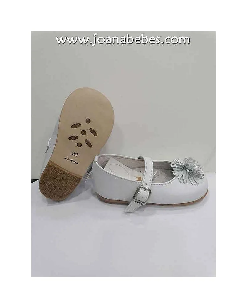 Caminito zapato pulsera blanco (piel)