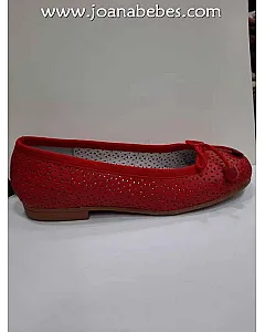 DBB bailarina perforada roja (piel)