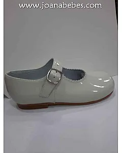 Zapato ceremonia niña charol beig (piel)