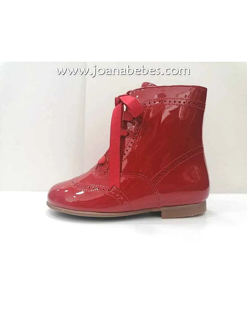 Pascualas piel charol rojo