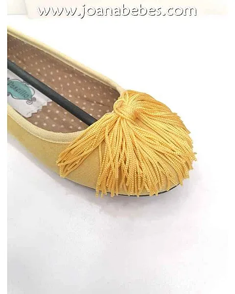 Paseillo bailarina flecos amarillo