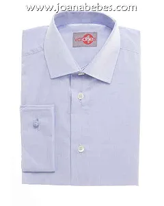VARONES, CAMISA CELESTE CUELLO ITALINAO