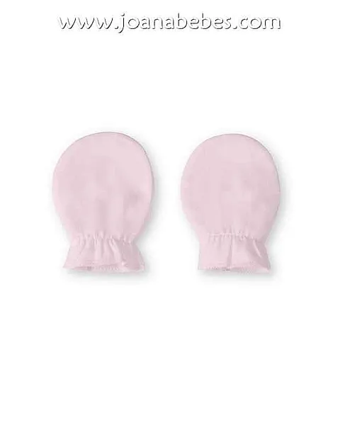 Set gorrito y manoplas primera puesta, marca Bimbi Dreams en rosa suave.Algodón 100% orgánico.Talla única.