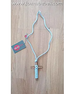 CRUCIFIJO MADERA CUERDA celeste