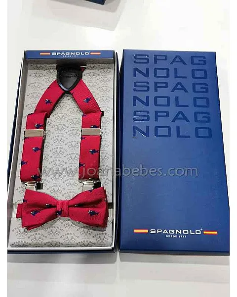 SPAGNOLO SET TIRANTES + PAJARITA JACQUARD