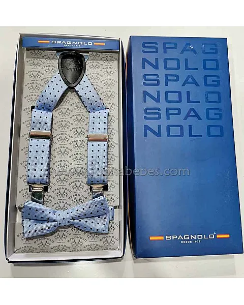 SPAGNOLO SET TIRANTES + PAJARITA JACQUARD