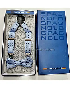 SPAGNOLO SET TIRANTES + PAJARITA JACQUARD