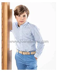 SPAGNOLO CAMISA CUELLO BOTON JACQUARD