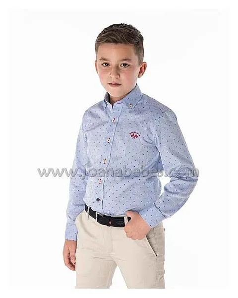 SPAGNOLO CAMISA CUELLO BOTON OXFORD ESTAMPADO