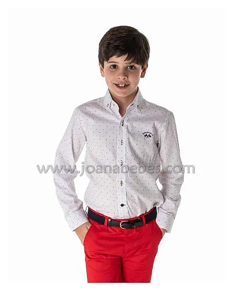 SPAGNOLO CAMISA CUELLO BOTON OXFORD ESTAMPADO