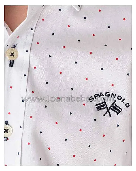SPAGNOLO CAMISA CUELLO BOTON OXFORD ESTAMPADO