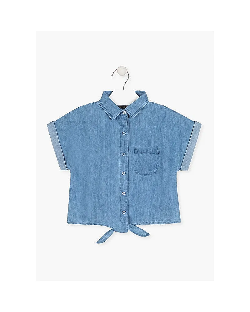 Losan Camisa vaquera con nudo en el bajo.