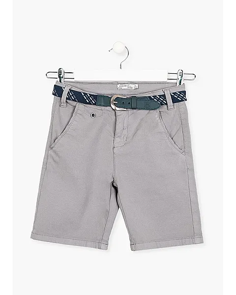 Losan Bermuda de algodón elástico con cinturón.