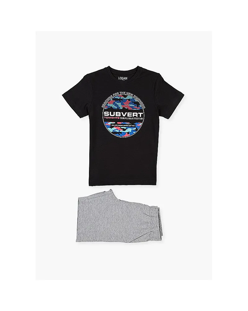 Losan Conjunto de punto de camiseta de manga corta y bermuda.