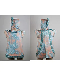 JOSE VARON VESTIDO PAVO REAL CAPOTA