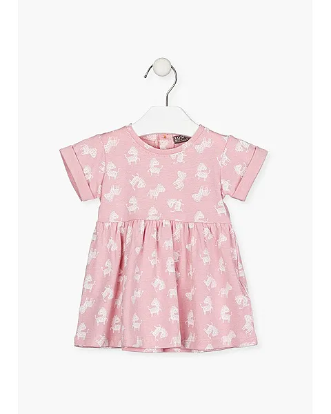 Losan Vestido de manga corta con cebras.