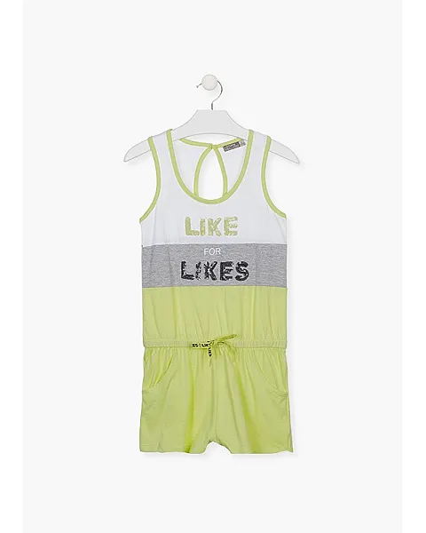 Mono corto de punto con lentejuelas.