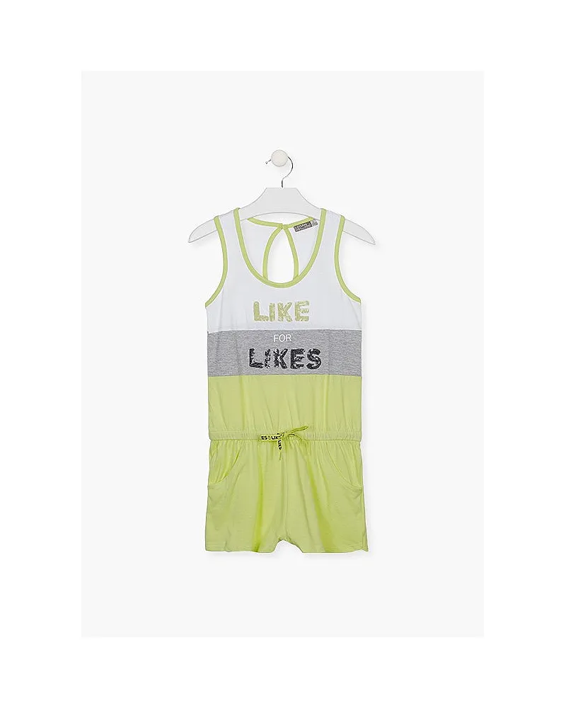 Mono corto de punto con lentejuelas.