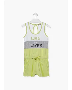 Mono corto de punto con lentejuelas.