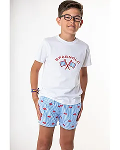 SPAGNOLO CAMISETA BANDERA RAYAS