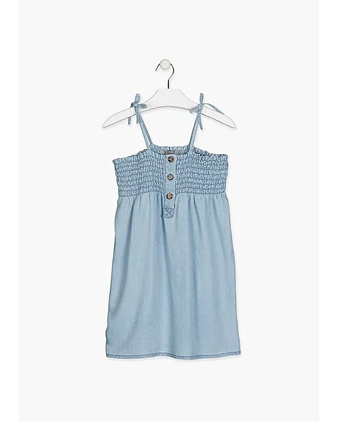 LOSAN Vestido con elástico en el canesú.