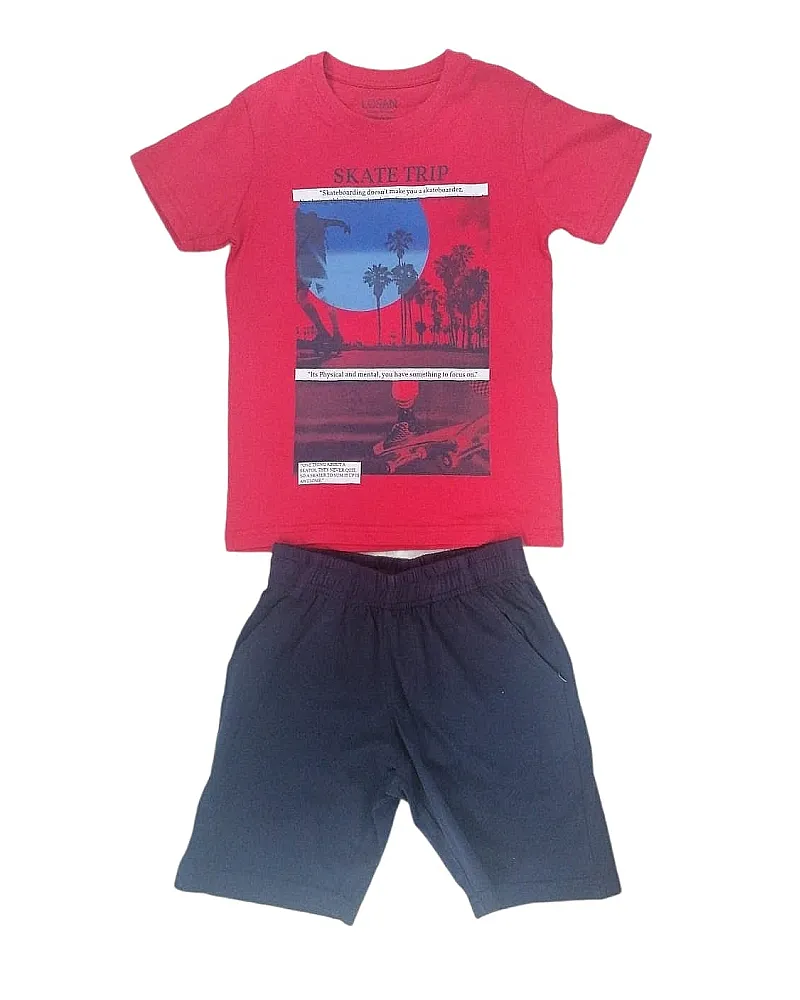 Losan Conjunto de camiseta de patinador y bermuda.