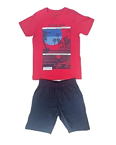 Losan Conjunto de camiseta de patinador y bermuda.