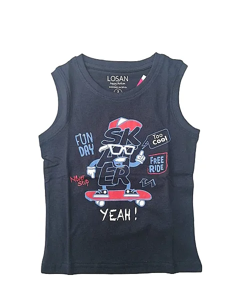 Losan Camiseta de tirantes en tejido de algodón.