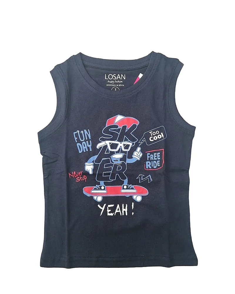 Losan Camiseta de tirantes en tejido de algodón.