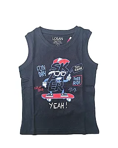 Losan Camiseta de tirantes en tejido de algodón.