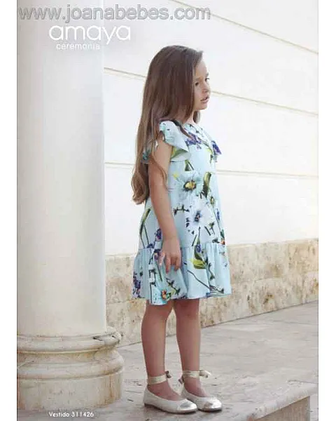 AMAYA VESTIDO AZUL ESTAMPADO