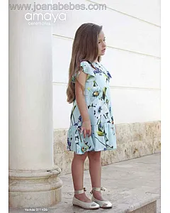 AMAYA VESTIDO AZUL ESTAMPADO
