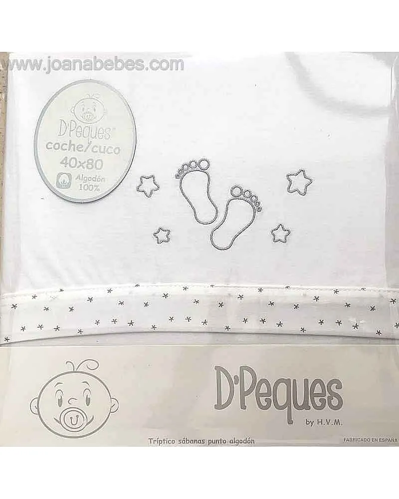 Triptico sabanas punto de algodon coche