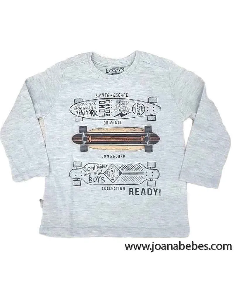 LOSAN CAMISETA CON PATINES ESTAMPADOS Y CON VOLUMEN