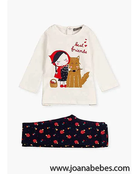 Conjunto de camiseta y leggins en color azul marino