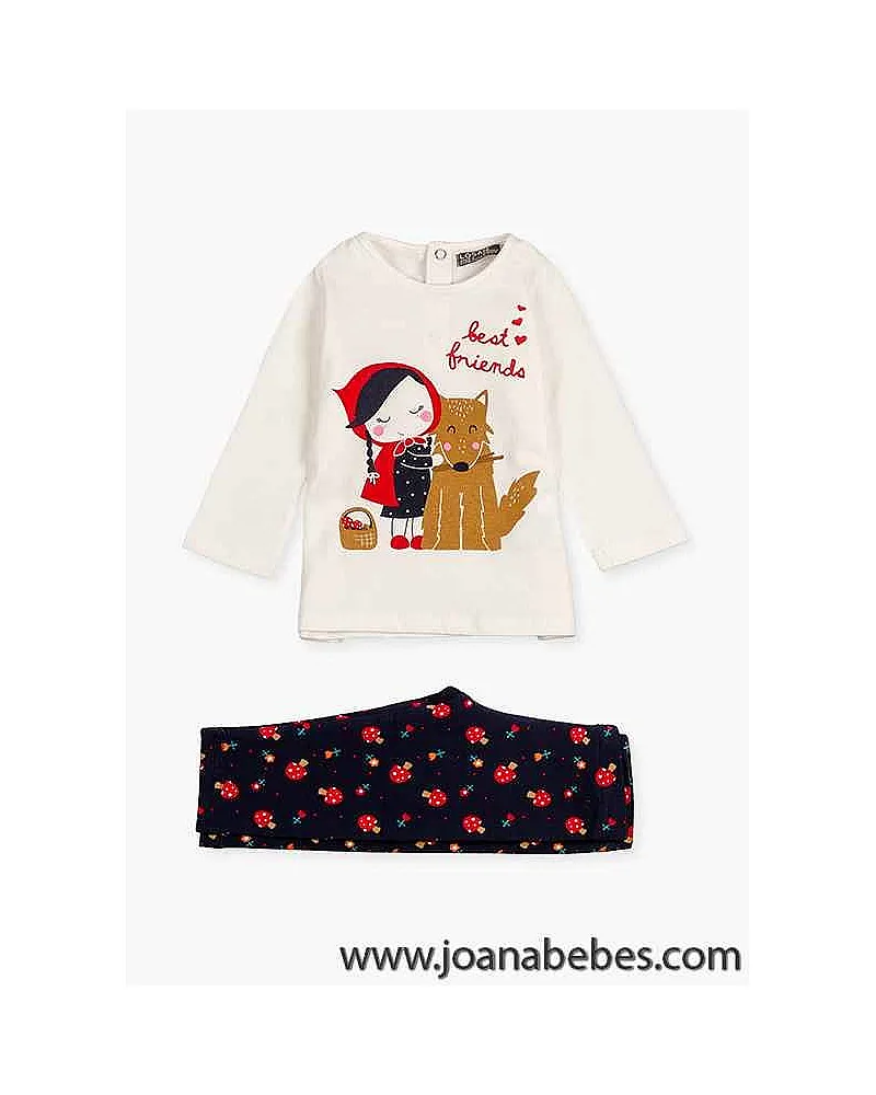 Conjunto de camiseta y leggins en color azul marino