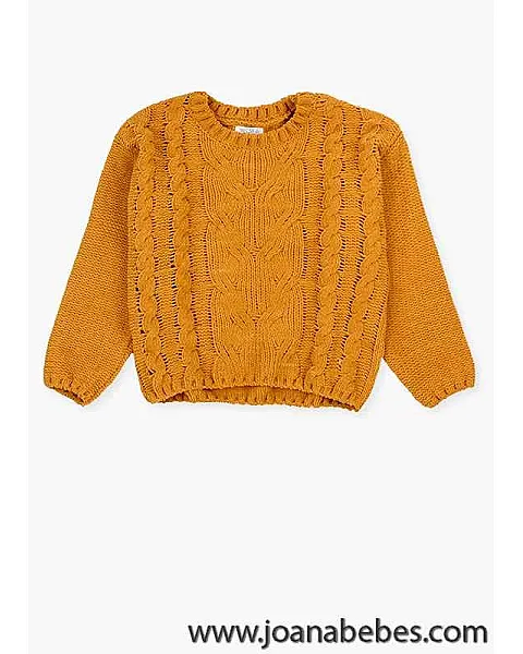 Jersey de chenilla con cuello redondo