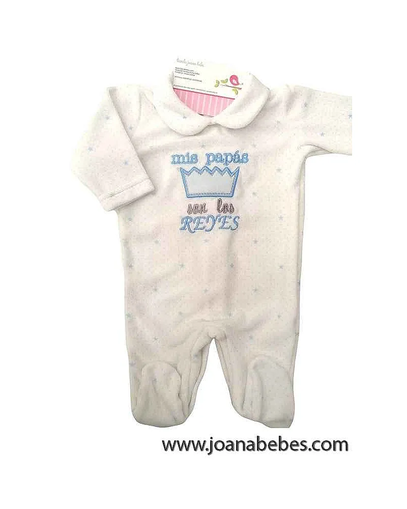 Pelele con mensaje Pijama tusado (Mis papas son los reyes)