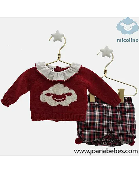 CONJUNTO MICOLINO CON REBECA, BLUSITA Y BRAGUITA COLECCION NINFA