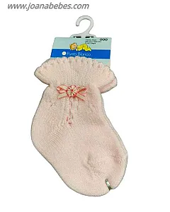 Calcetin acrílico calado mas lazo