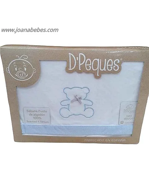 Juego de sabanas punto de algodón oso lazo